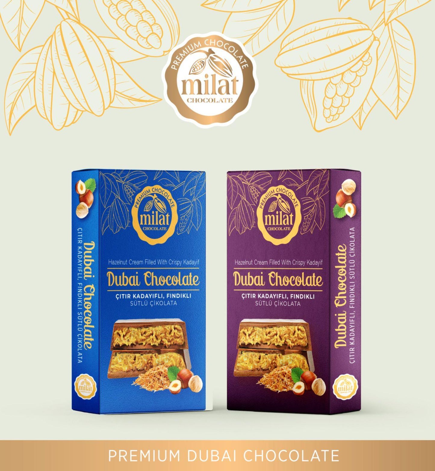 Milat Dubai Çikolatası Findik 60gr