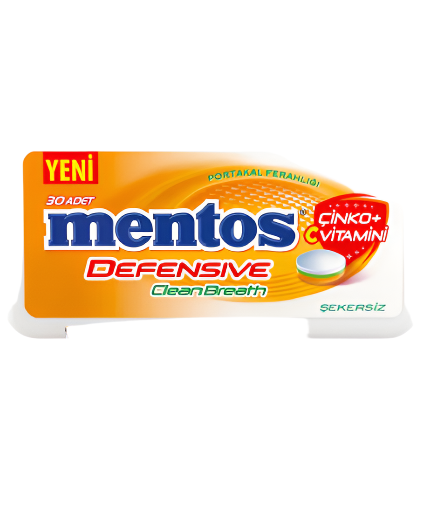 Mentos Defensive Cleanbreath Portakal 21g